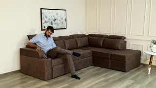 LHS Sofa Cum Bed