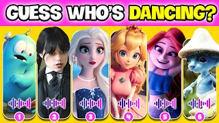 Guess Who's DANCING? Guess By DANCE? Wednesday, Smurf Cat, Mirabel, Chelsea Mermaid, Elemental