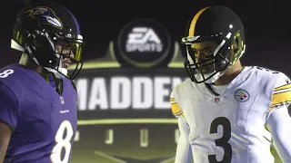 Madden NFL 24 - Pittsburgh Steelers Vs Baltimore Ravens Simulation PS5 Gameplay (Updated Rosters)