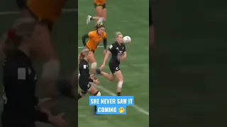 She went in so Hard ,,, Black Ferns Vs Aussies 🏉🏉 #rugby #nzrugby #blackferns