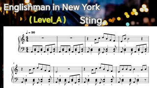 Englishman in  New York / - Easy Piano Sheet Music - Sting- by SangHeart Play