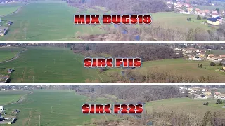 MJXBUGS 18 VS SJRC F11S VS SJRC F22S Mini comparatif