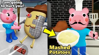 (not canon) ROBLOX PIGGY TWISTED TRUE ENDING!! MR. P TURNS INTO MASHED POTATOES!! (George's Revenge)