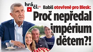 Andrej Babiš otevřeně v Hráčích: Proč nepředal impérium dětem?!