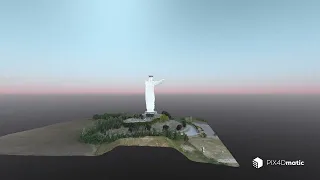 Pomnik Chrystusa Króla w Świebodzinie: model 3D mesh + film wideo z kamery pełnoklatkowej ZENMUSE P1