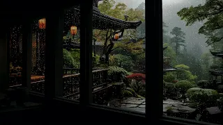 ASMR | Window Rain Serenity: Thunderstorm Ambiance for Sleep, Study, Relaxation, Meditation