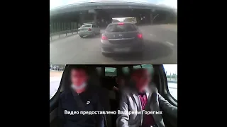 В Екатеринбурге будут судить автохулигана, резко затормозившего на дороге. Момент столкновения