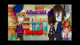 If the Afton kids meets a karen! || FNaF || Gacha club || present Afton