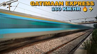 🔥Extremely Dangerous 160 Kmph WAP5 Gatimaan Express Blast Through Banchari - Indian Railways