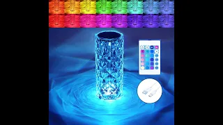 Crystal Diamond Night Light 16 Color Changing LED Light Remote Touch Control Lamp Diwali decoration