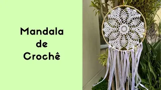 Mandala de crochê com fio Duna