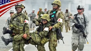 日米(陸上自衛隊･米陸軍)戦闘救護(負傷兵の後送)訓練 オリエント･シールド2016