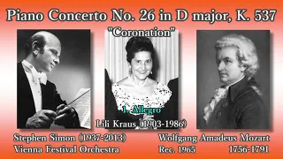 Mozart: Piano Concerto No. 26, Kraus & Simon (1966) モーツァルト ピアノ協奏曲第26番 クラウス＆サイモン