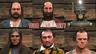 RDR2 - How characters have changed since 1899 vs 1907