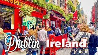 Tourist Attraction Temple bar Dublin Ireland ☘️🇮🇪|| 4k walking tour of temple bar and neighbourhood