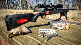 Savage Axis II 243 Win : My son won a rifle at a RMEF banquet.