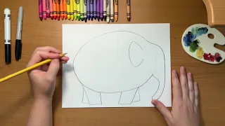 Elmer the Elephant Drawing