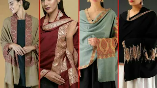 Pure Pashmina shawl, Hand embroidery Pashmina shawl,Kashmiri shawl design
