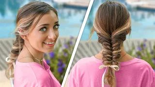 Brooklyn’s EASY Ribbon Fishtail Braid | DIY Summer Hairstyle