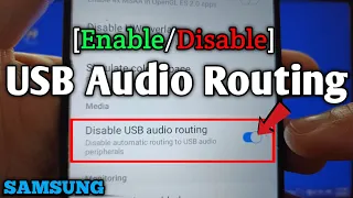 How to enable or disable USB audio routing on Samsung Galaxy A02 | Media | Developer Options