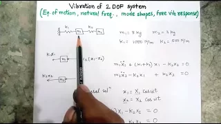 Vibration of two degree of freedom system_Part 2(Example)