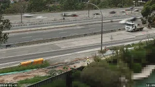 Warringah Freeway Upgrade time lapse - Wednesday 31 January 2024