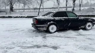 Опель омега б и БМВ Е34. Первый снег❄️