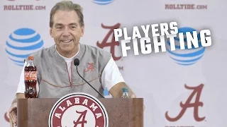 Nick Saban tells an interesting story about players fighting