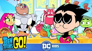 BANQUETE! 🍽️  | Teen Titans Go! em Português 🇧🇷 | @DCKidsBrasil