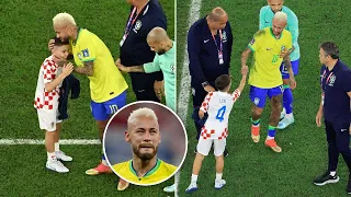 Ivan Perisic's son ran over to console emotional Neymar after Brazil were knocked out of World Cup