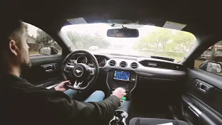 6 Speed 5.0 Mustang POV Drive In The Rain