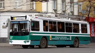 🚎Воронежский троллейбус! ☔Осенняя поездка на троллейбусе №307; ЗиУ-682Г-016.02; ⚡️город Воронеж