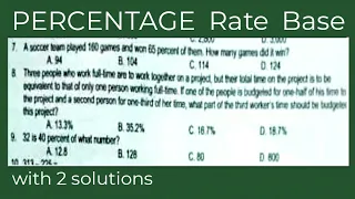 PERCENTAGE Rate Base