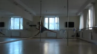Permanent. Contemporary pole dance.Static pole