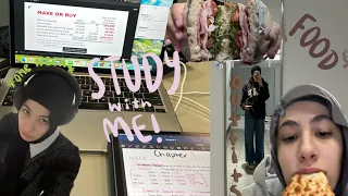 one week of studying for finals | what i eat, grwm, making snacks