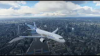 4K MSFS | London flyover with A320