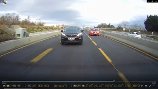 Fou furieux conduite dangereuse sur l'autoroute en travaux