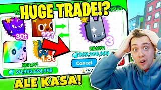 😲 NIESAMOWITE trade za 10 TRYLIONÓW DIAMENTÓW *wiele HUGE PETOW* w PET SIMULATOR X