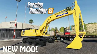 NEW MOD in Farming Simulator 2019 | BRAND NEW EXCAVATOR | PS4 | Xbox One | PC