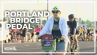 Experiencing Portland bridges at Portland Bridge Pedal event