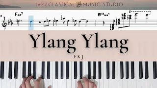 Ylang Ylang - FKJ | Piano Tutorial (EASY) | WITH Music Sheet | JCMS