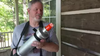 Albion bulk cordless caulk gun used for chinking