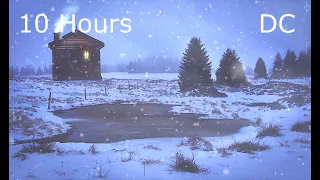 Snowstorm at the Coziest Cabin | Blowing Snow & Howling Wind Sounds for Studying | Relaxing | Sleep