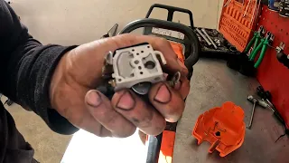 Stihl Ms 250 Motorlu Testere Gaza basınca boğulup Stop ediyor. / Asarcık İlçemizden Müşteri geldi