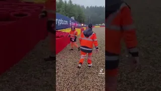 Marshals playing jeu de boules during Belgian GP red flag!😂 Credits for the video: @fraserati