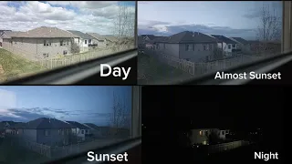 Day to night time-lapse 150x speed 4K