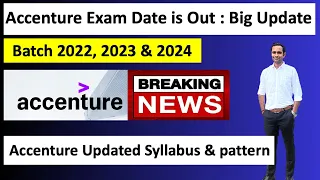 🔴Accenture 2022,2023,2024 Exam Mail Update | Updated Syllabus & Pattern