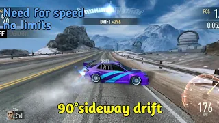 need for speed no limits : 90'sideway drift