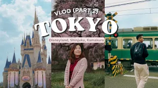 tokyo vlog | disneyland, kamakura 🚃, cherry blossoms in shinjuku