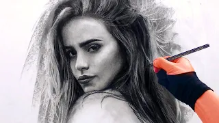 Gorgeous! "IS THIS DRAWING OF YANET GARCIA!?" - Artist Creates Amazing Charcoal Portrait Drawing